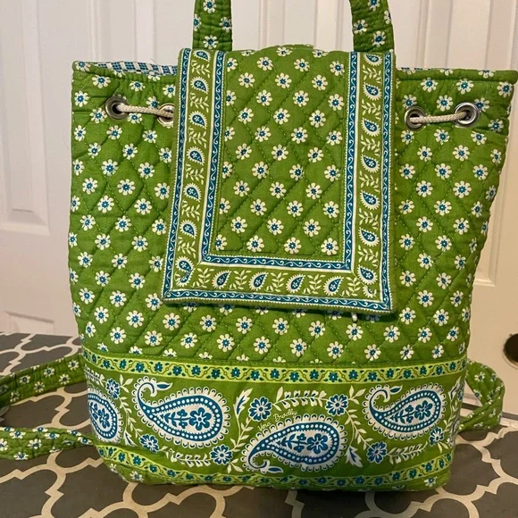 Vera Bradley | Bags | Euc Vera Bradley Backpack In Green  display picture 1